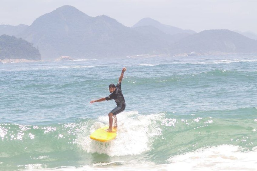 Surf Lesson at Arpoador Beach with Mandala Rio Surf School