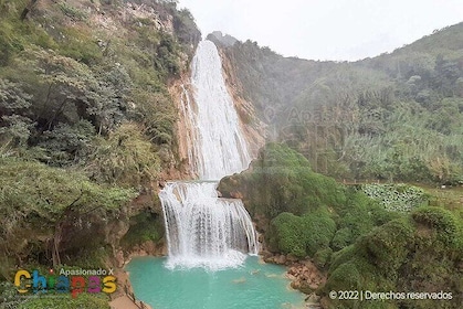 Cascadas el Chiflon (Bridal Veil) and Montebello Lakes from Tuxtla Gutierre...