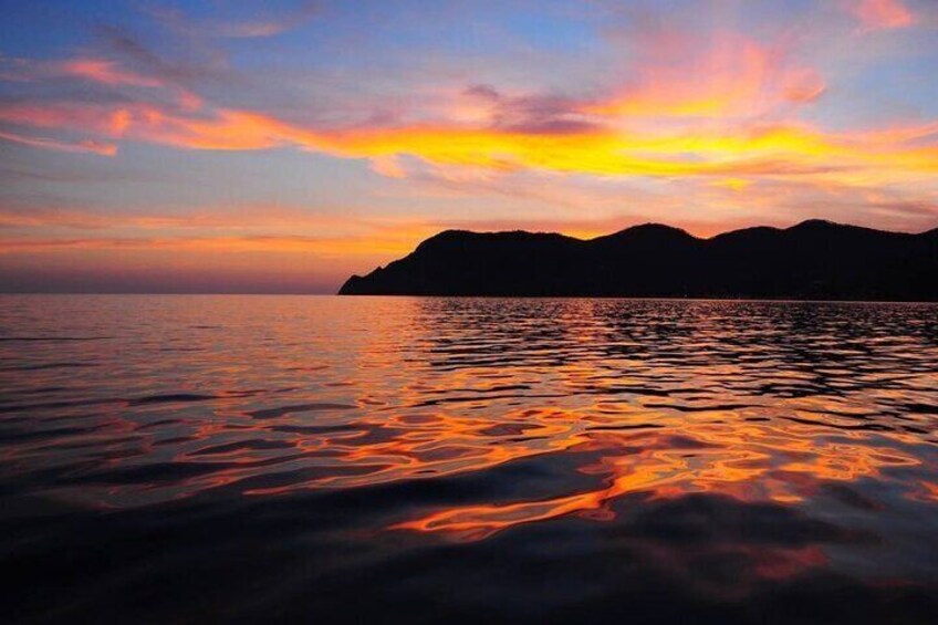 Sunset special view from our boat.
