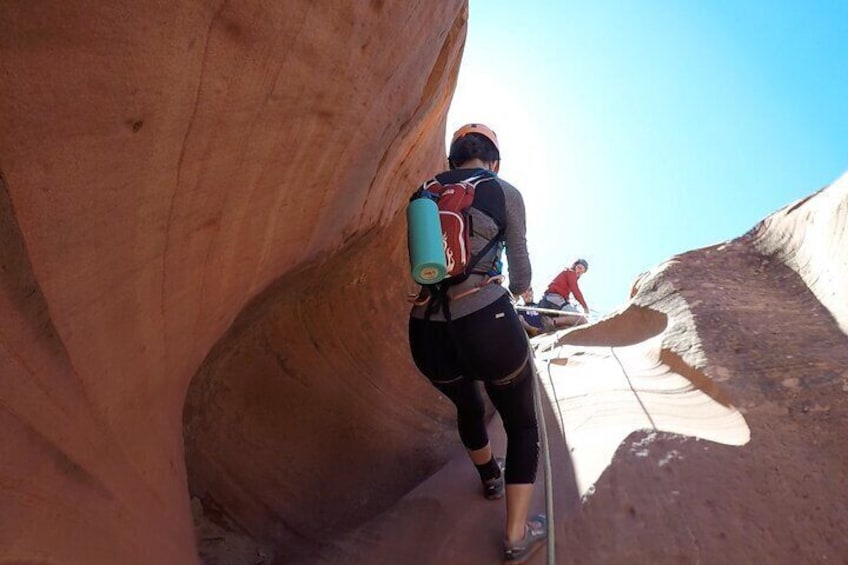 Half Day Slot Canyon Canyoneering near East Zion