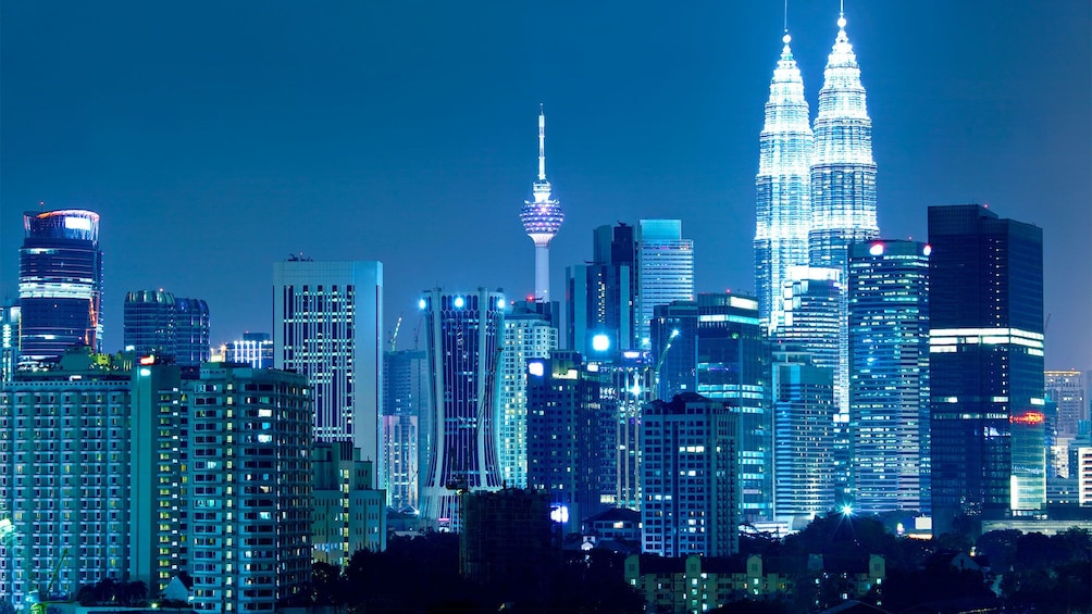 Beautiful night view of the city in Kuala Lumpur, Malaysia