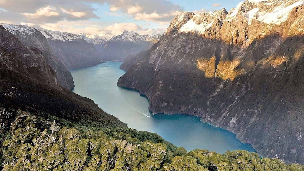 Scenic view of the Milford Sound 