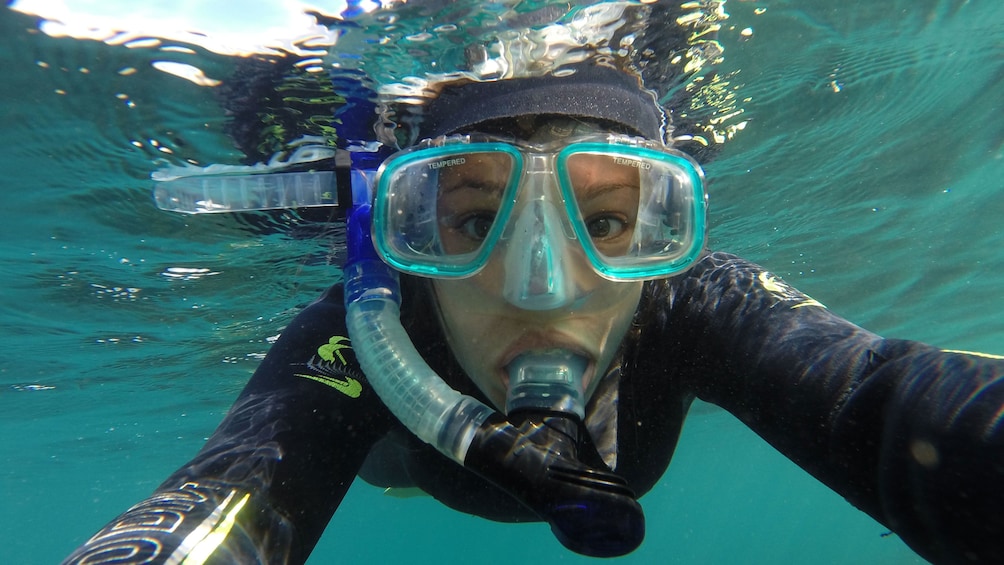 Show item 1 of 5. Snorkeling woman in Taupo