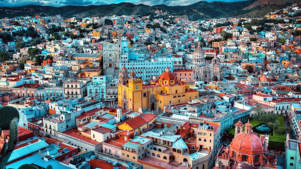 Ariel view of the city of Guanajuato