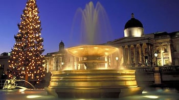 Illuminations of London on Christmas Eve