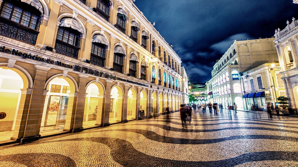 Show item 5 of 9. Night street view of Macau