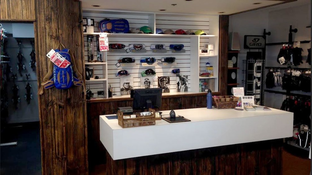 Ski Rental shop interior in Aspen