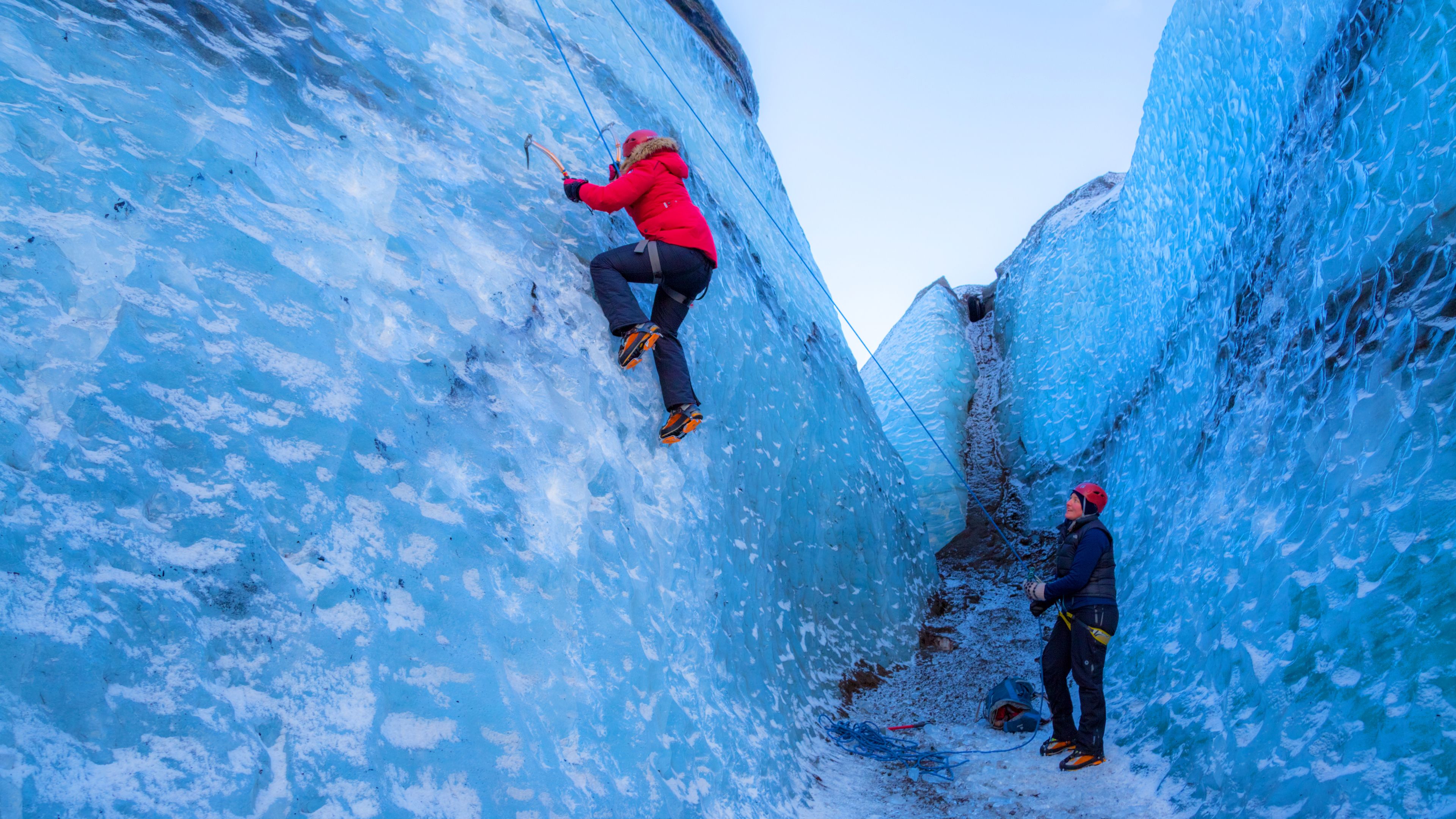 Small group Glacier Hike Ice Climbing on Solheimajokull Glacier