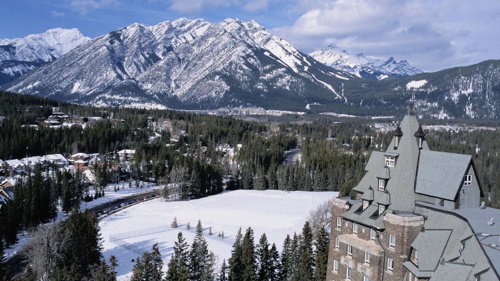 Show item 1 of 7. Banff covered in snow