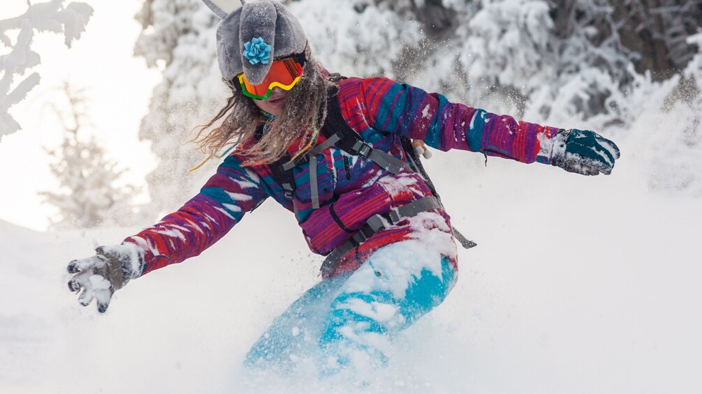 Snowboarder on a mountain