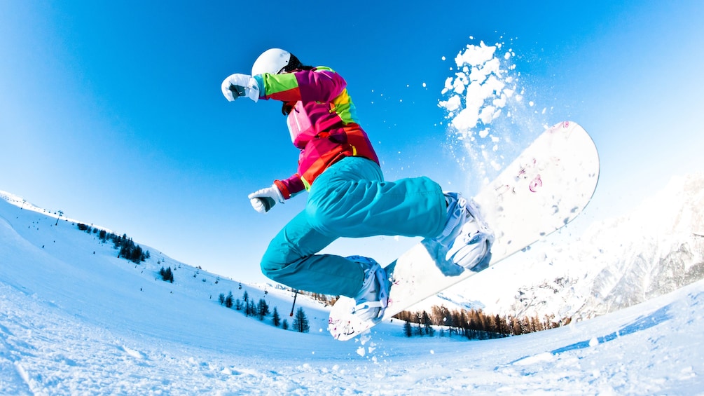 Snowboarder on a mountain