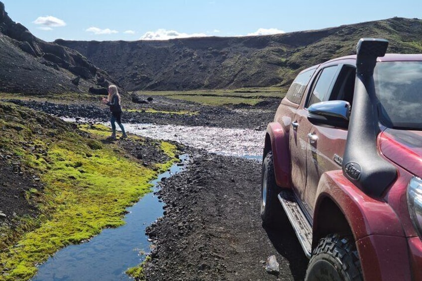 Private Day Trip in Landmannalaugar South Region area on a 4x4 truck