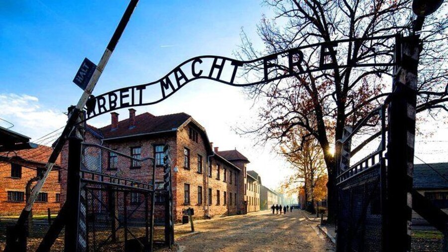 Main gate in Auschwitz