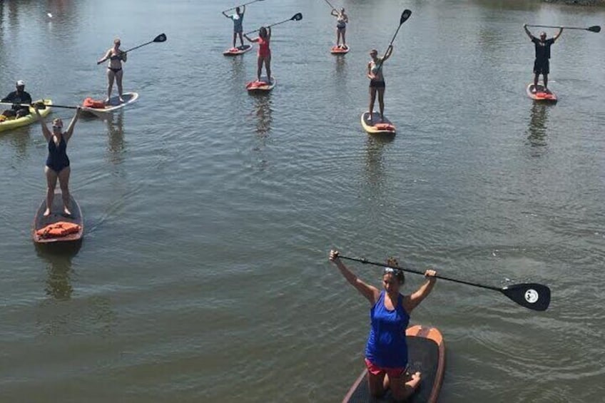 Another great day with this group of first time paddle boarders!
