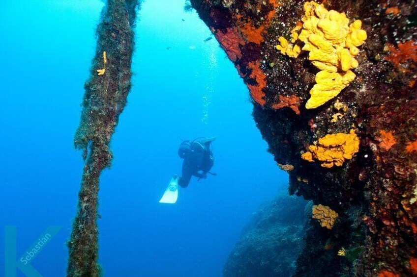 Discover Scuba Diving in the Caldera of the Volcano in Santorini