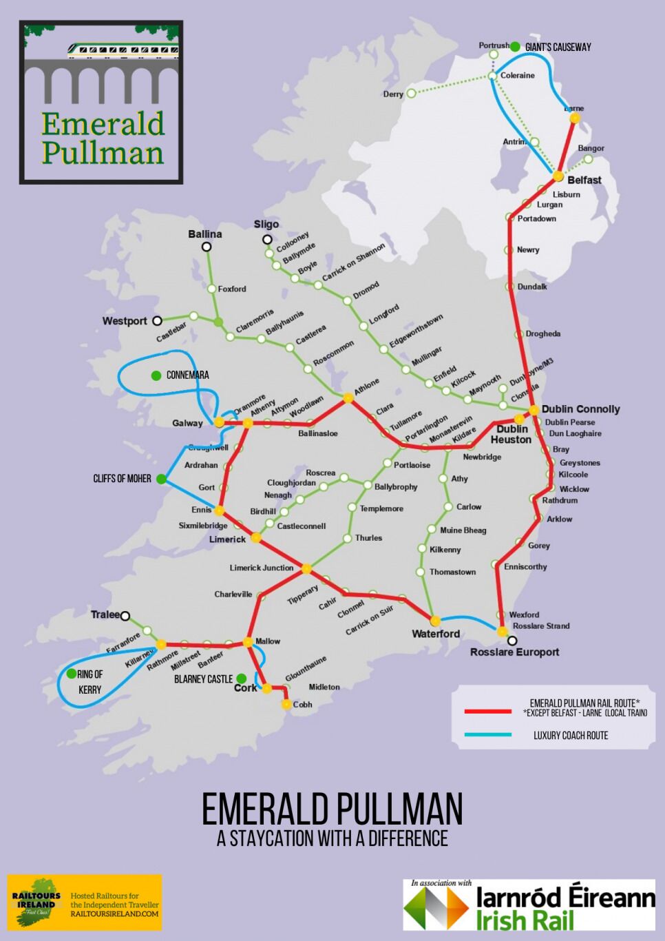 Emerald Pullman Rail Cruise through Ireland