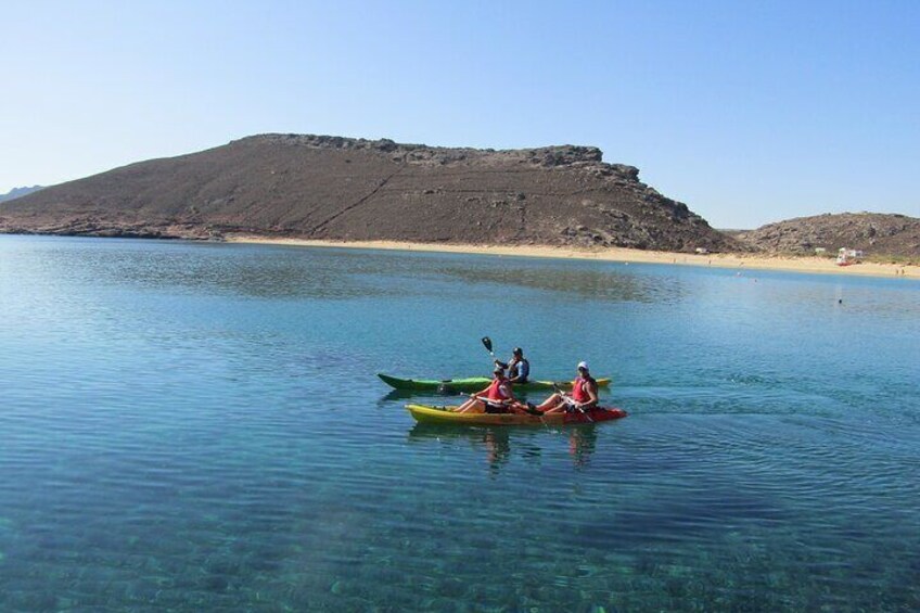 Kayaking to empty beaches of unique beauty