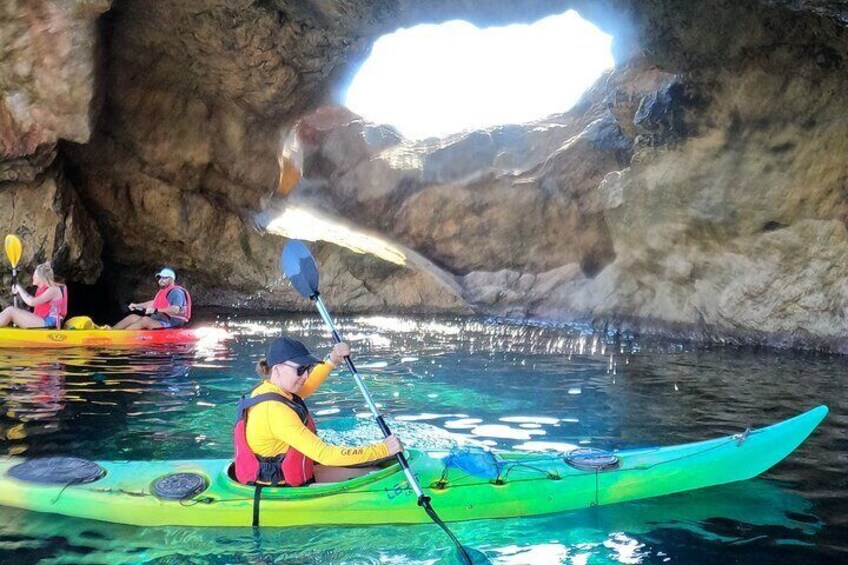 if lucky we might visit the geological blow hole of Mykonos 