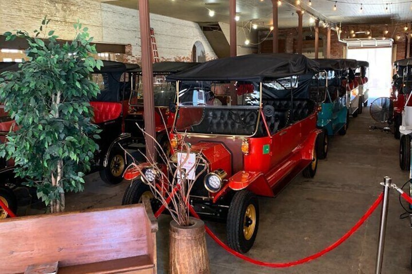 Replica 1908 Model-T Electric Golf Cart Rental in Galveston
