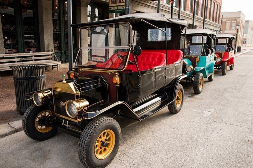 Replica 1908 Model-T Electric Golf Cart Rental in Galveston