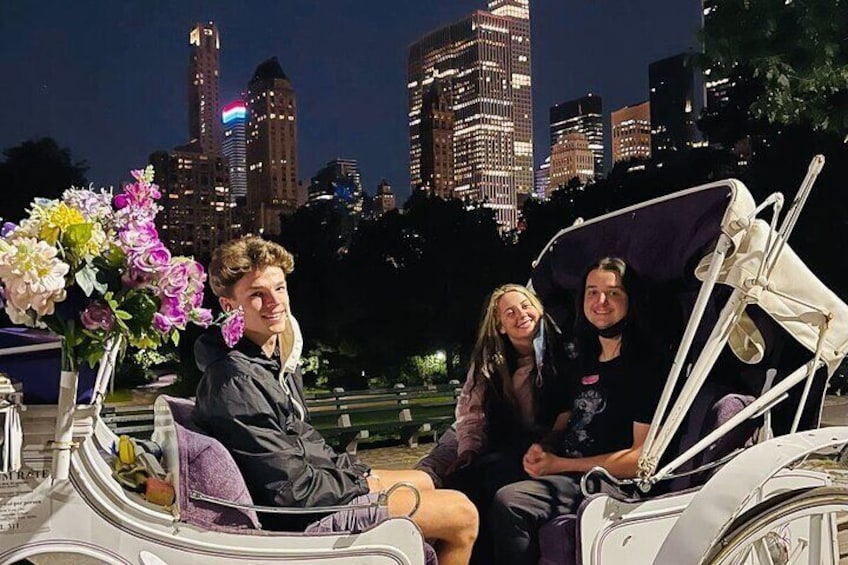Magical Night Time Ride through Central Park & Rockefeller Center (55 min tour)