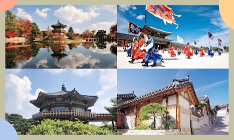 Seoul: Gyeongbok-palatset, byn Bukchon och Gwangjang-tur