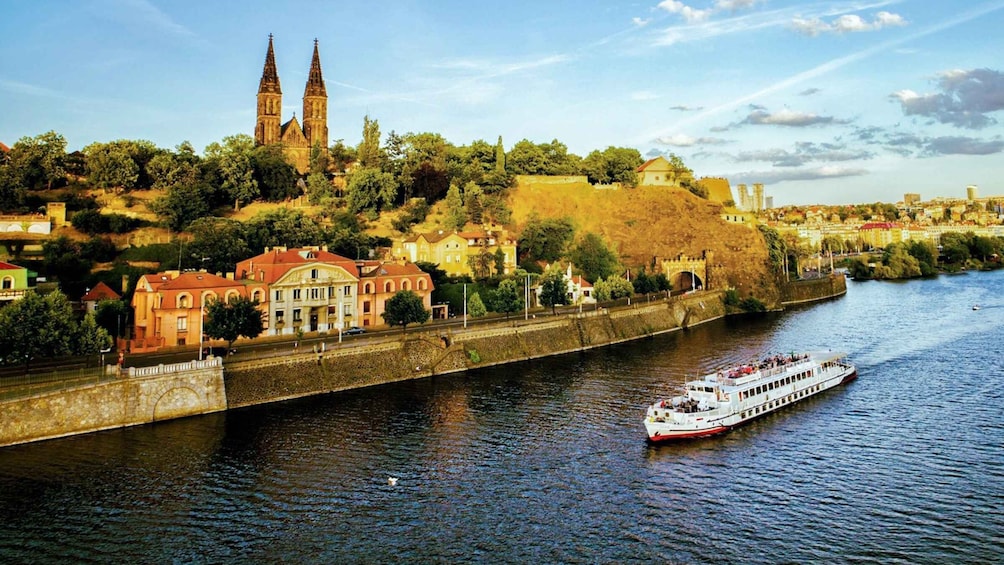 Picture 1 for Activity Prague: Vltava River Night Cruise with Buffet