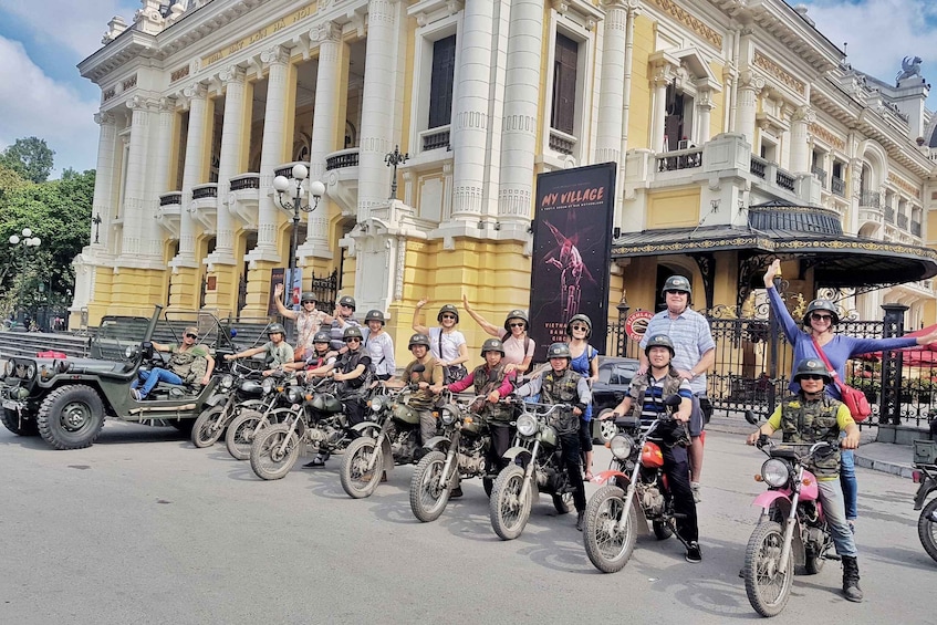 Hanoi: Half-Day Guided City Tour on Vintage Minsk Motorbike