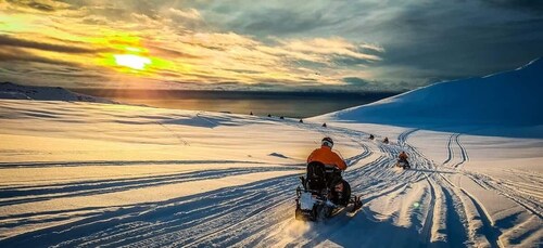 Snowmobiling on Eyjafjallajökull