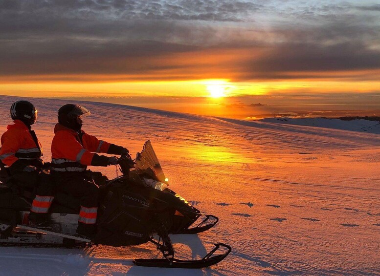 Snowmobiling on Eyjafjallajökull