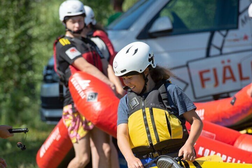 Half-Day Family Rafting to Västerdal River with Fika