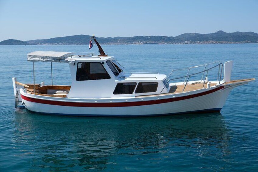 Traditional Wooden Boat (Side View)
