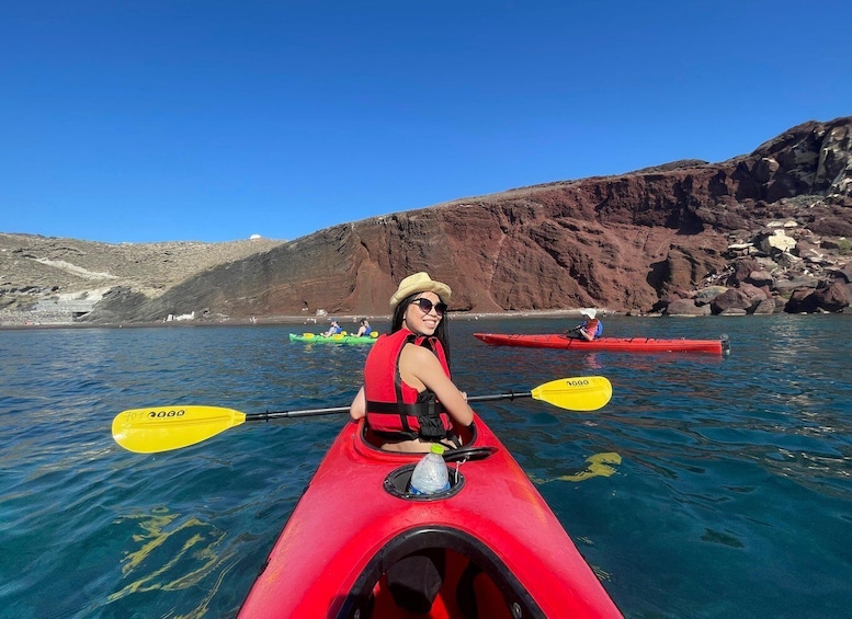 Picture 8 for Activity Santorini: South Sea Kayaking Tour with Sea Caves and Picnic