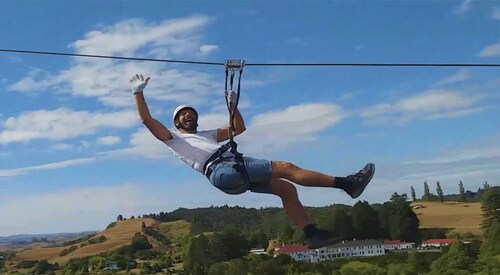 Waitomo Grotten 1 kilometer lange Zipline Tour