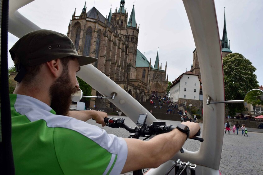 Picture 3 for Activity Erfurt: Private Guided Classic Old Town E-Rickshaw Tour