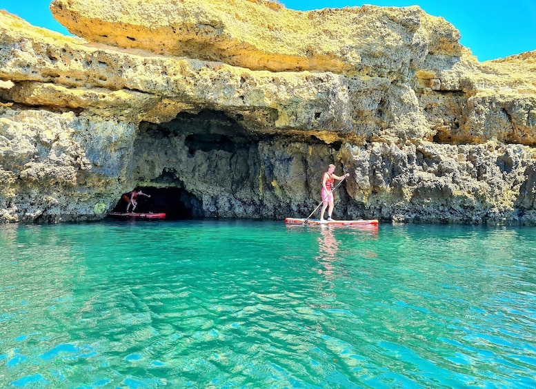 Picture 2 for Activity Albufeira: Stand Up Paddle Lesson and Coastal Tour