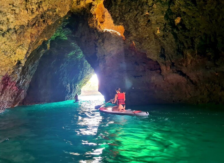 Picture 1 for Activity Albufeira: Stand Up Paddle Lesson and Coastal Tour