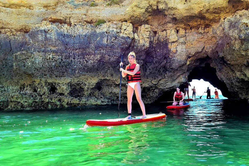 Picture 3 for Activity Albufeira: Stand Up Paddle Lesson and Coastal Tour