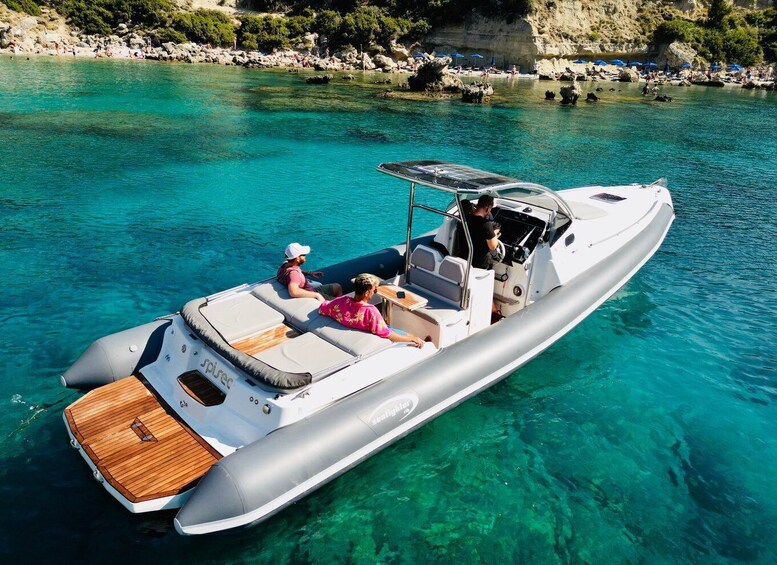 Rhodes: Luxury RIB All-Inclusive Swimming Cruise to 3 Bays