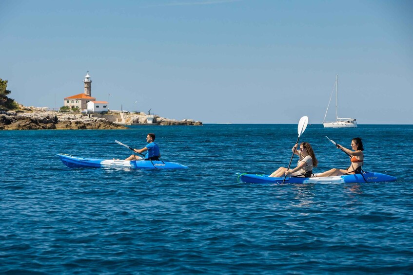 Picture 2 for Activity Rovinj Islands: 4-Hour Guided Kayak Tour with drinks