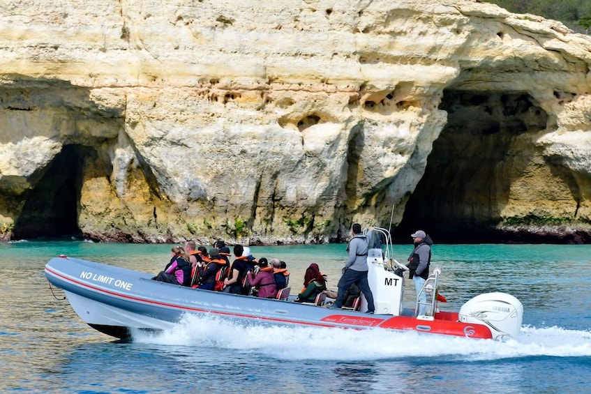 Picture 8 for Activity From Albufeira: Benagil Caves and Dolphins Guided Boat Tour