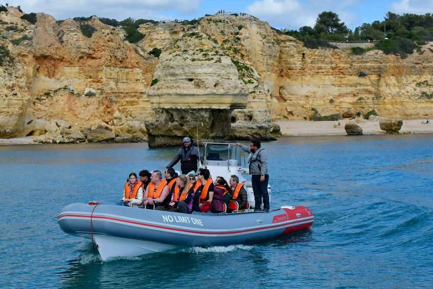 Picture 3 for Activity From Albufeira: Benagil Caves and Dolphins Guided Boat Tour