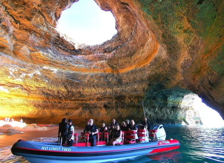 Picture 1 for Activity From Albufeira: Benagil Caves and Dolphins Guided Boat Tour