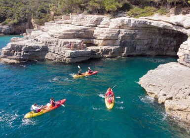 Pula : Aventure en kayak dans les grottes marines, plongée en apnée et saut...