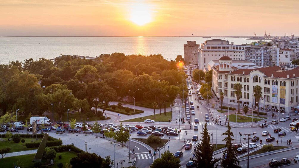 Picture 1 for Activity Thessaloniki: OTE Tower Rotating Experience with Light Meal