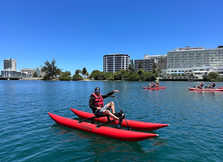 Picture 9 for Activity San Juan: Chiliboats Waterbike Tour in Condado Lagoon