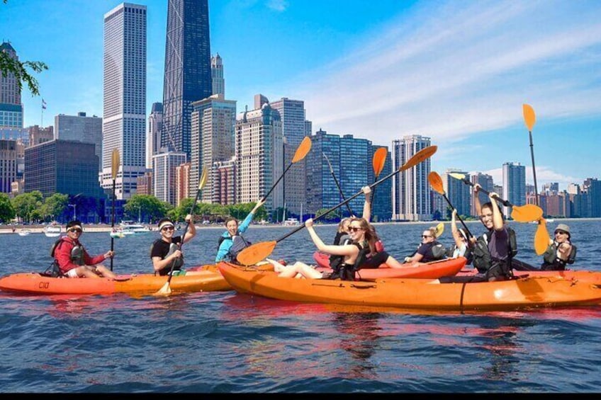 Chicago's Lake Michigan Skyline Kayak Rental at Ohio Street Beach