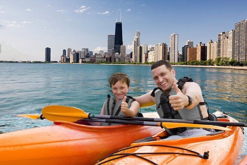 Chicago's Lake Michigan Downtown Kayak Rental at Ohio Street Beach