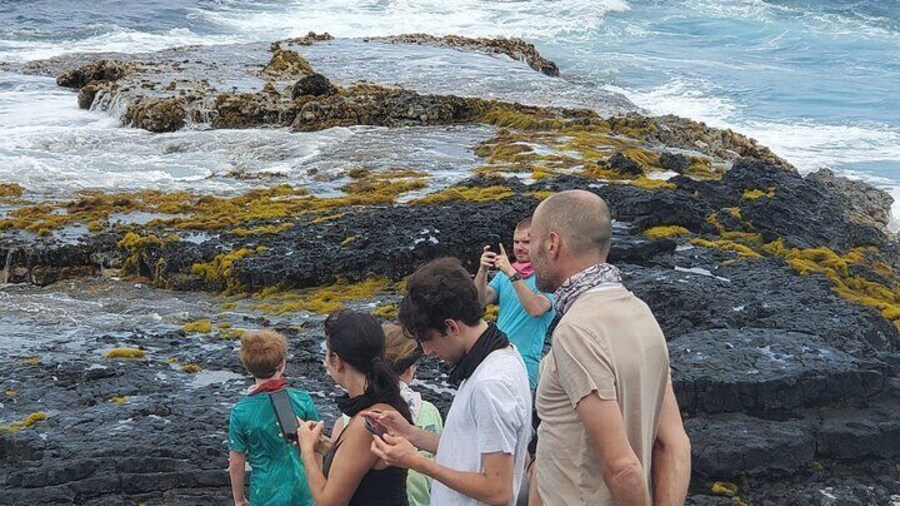 Family enjoying the view.