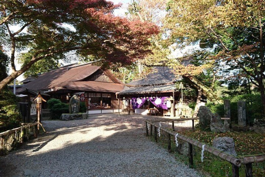 Yoshimizu Shrine with a fantastic view of the cherry blossoms in spring